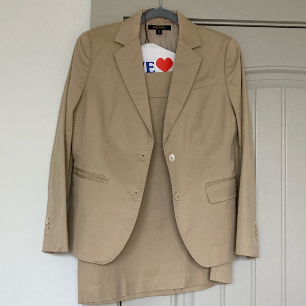 Brooks Brothers Khaki Cotton suit and skirt
